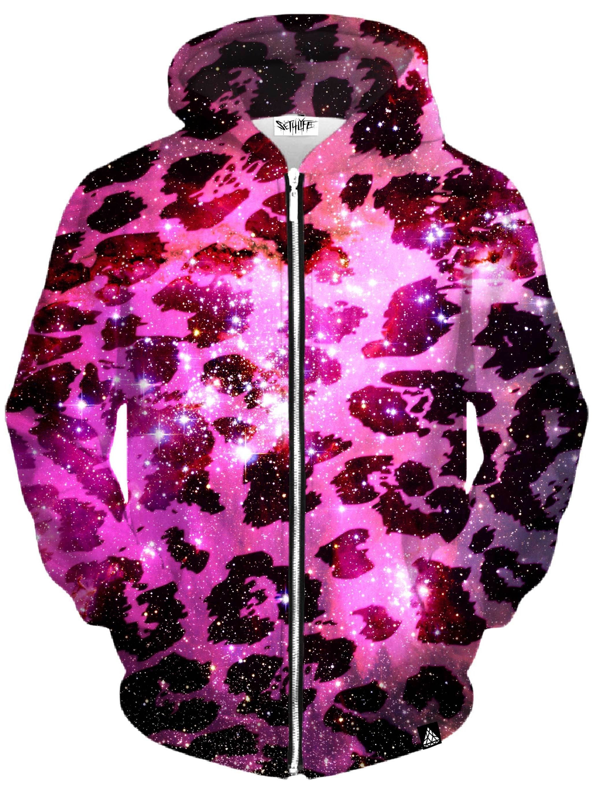 Space Leopard Unisex Zip-Up Hoodie Set 4 Lyfe Epic Hoodie