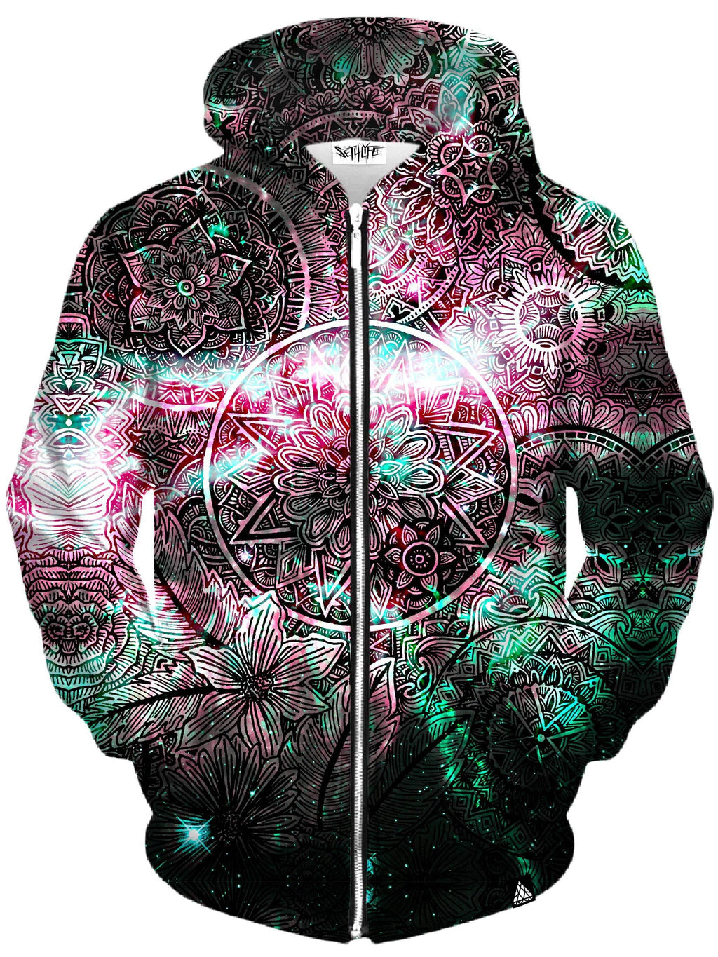 Star Mandala Vibe Unisex Zip-Up Hoodie Set 4 Lyfe Epic Hoodie