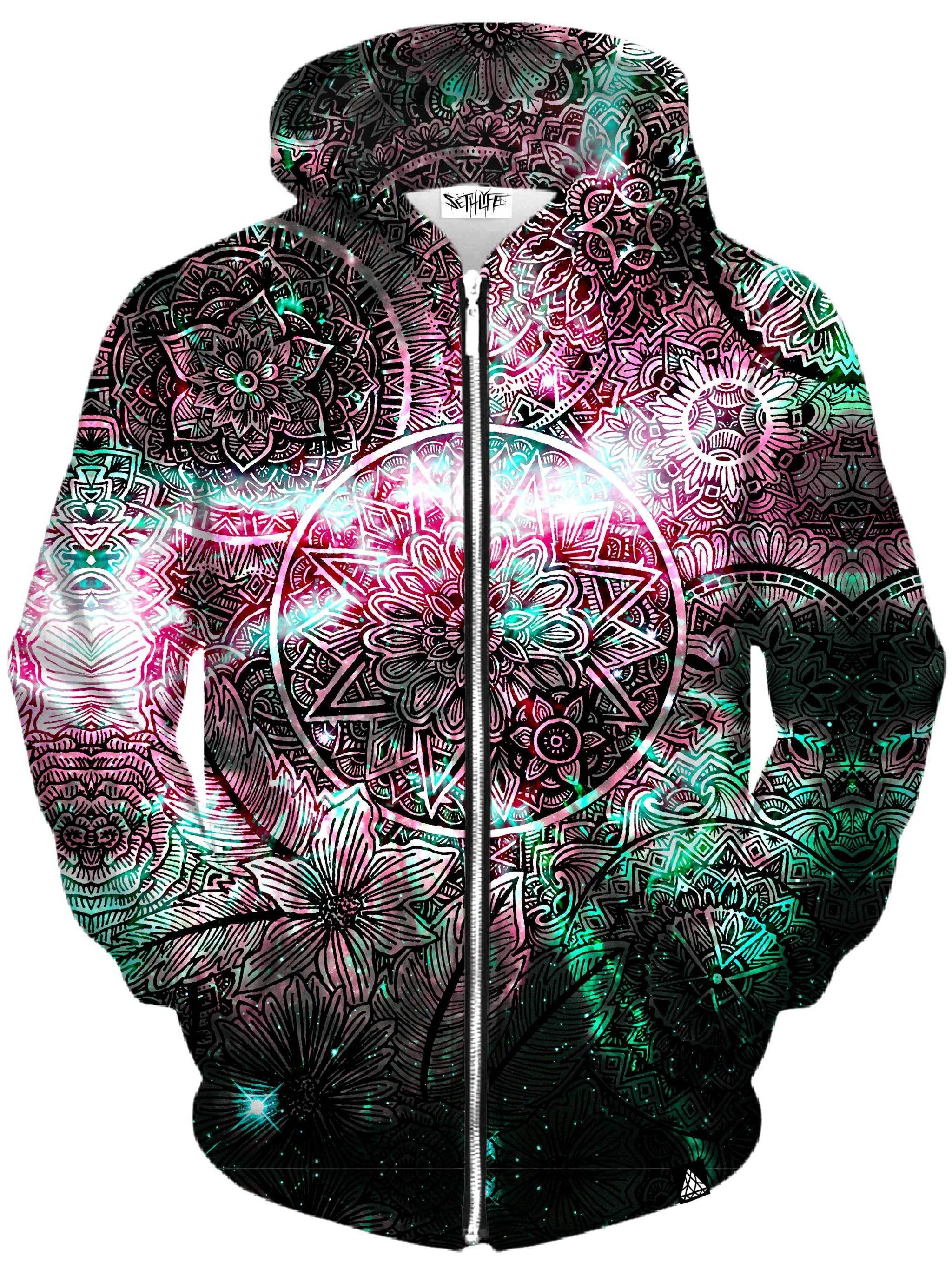 Star Mandala Vibe Unisex Zip-Up Hoodie Set 4 Lyfe Epic Hoodie