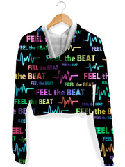 Feel the Beat Fleece Crop Hoodie