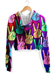 Hippy Trippy Fleece Crop Hoodie