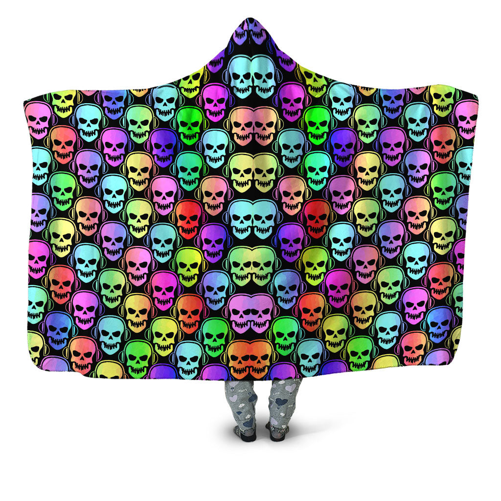 Skull Deejays Hooded Blanket Sartoris Art Epic Hoodie