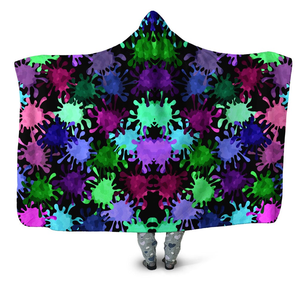 Tripadelic Splatter Hooded Blanket Sartoris Art Epic Hoodie