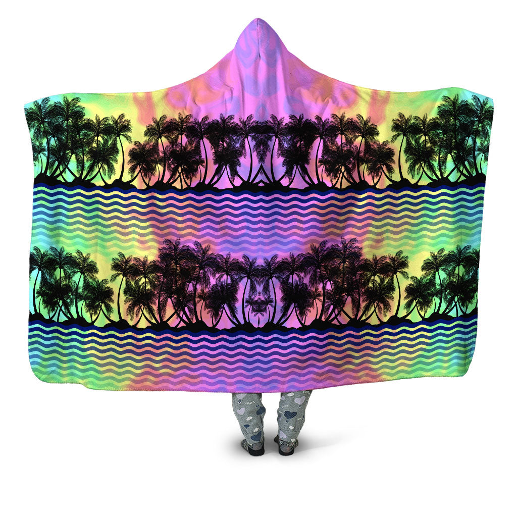 Tropical Sunset Hooded Blanket Sartoris Art Epic Hoodie