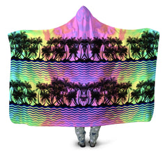 Tropical Sunset Hooded Blanket