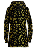 Mod Gold Shapes Hoodie Dress Sartoris Art Epic Hoodie