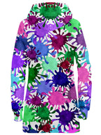 Neon Paint Splatter Hoodie Dress Sartoris Art Epic Hoodie
