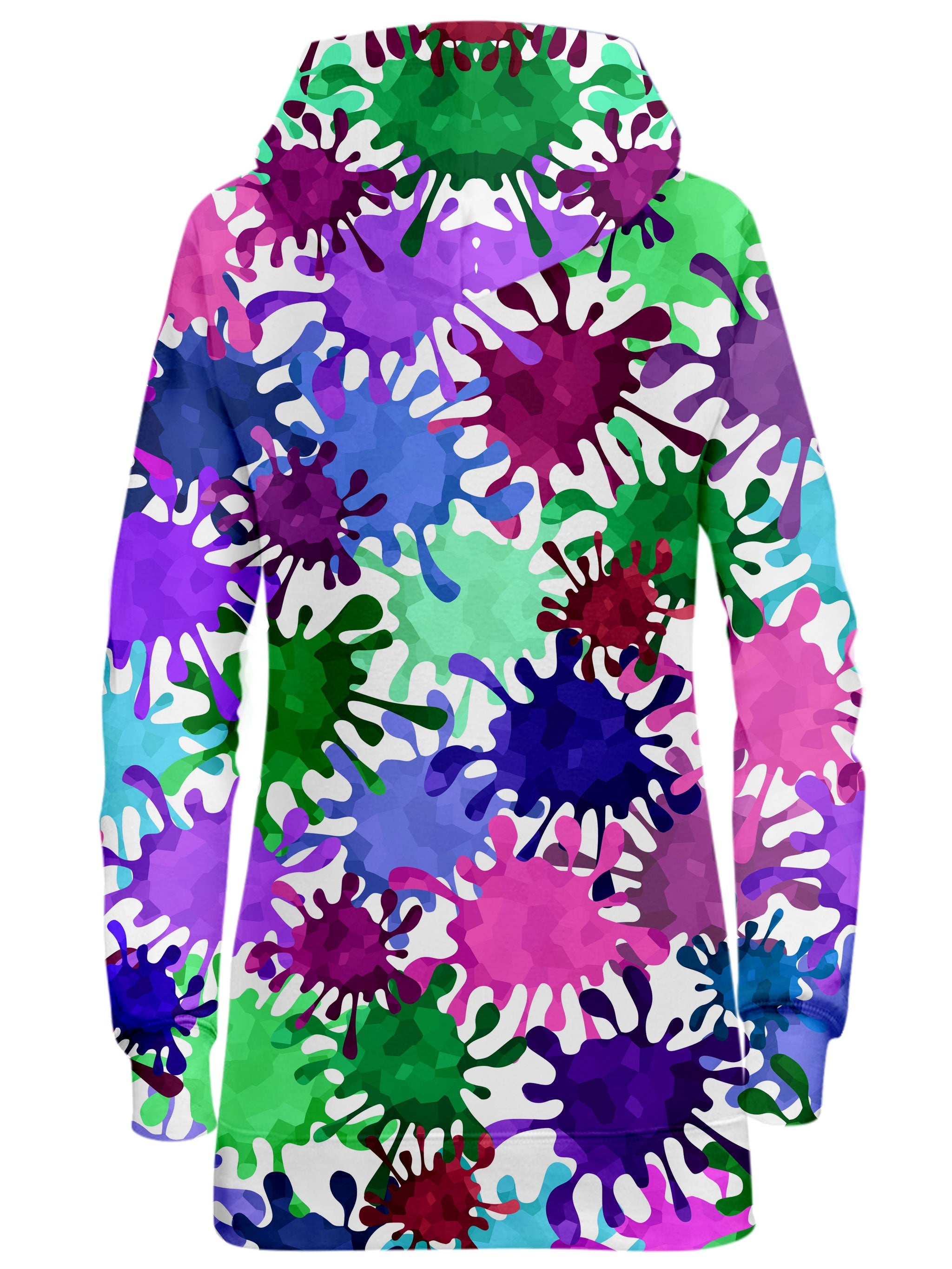 Neon Paint Splatter Hoodie Dress Sartoris Art Epic Hoodie