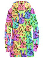 Trippy Peace Signs Hoodie Dress Sartoris Art Epic Hoodie