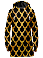 Mermaid Scales Gold Hoodie Dress Sartoris Art Epic Hoodie