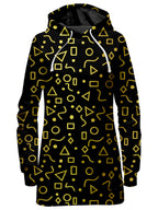 Mod Gold Shapes Hoodie Dress Sartoris Art Epic Hoodie