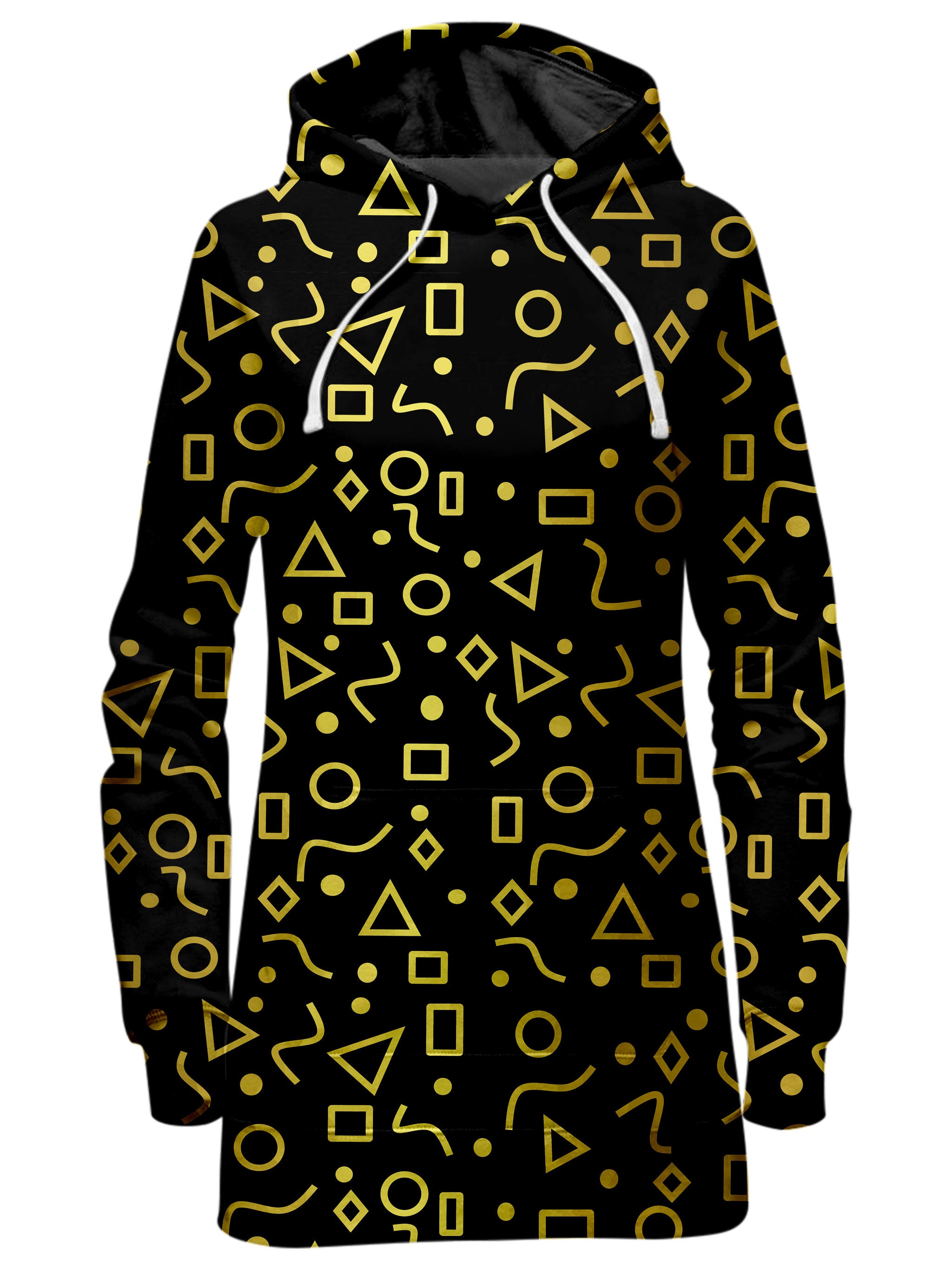 Mod Gold Shapes Hoodie Dress Sartoris Art Epic Hoodie