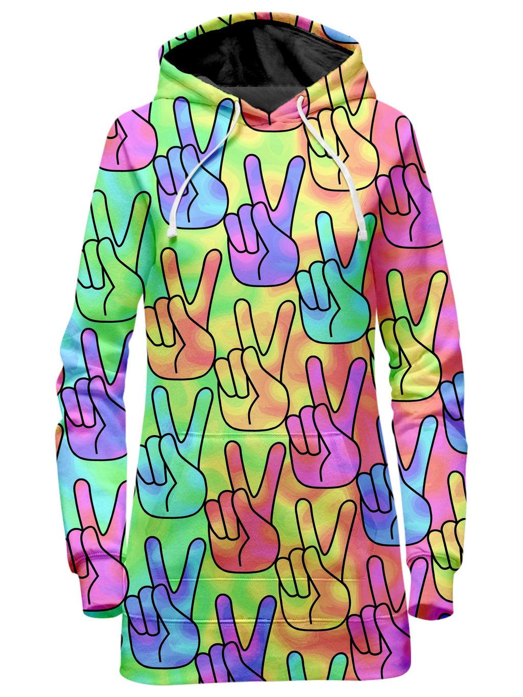 Trippy Peace Signs Hoodie Dress Sartoris Art Epic Hoodie