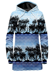 Tropical Waves Hoodie Dress