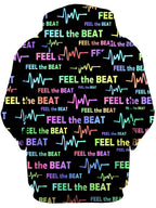Feel the Beat Unisex Zip-Up Hoodie Sartoris Art Epic Hoodie