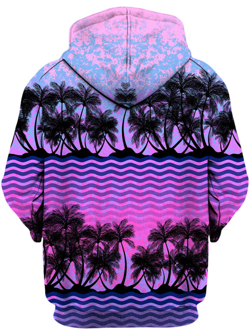 Paradise Palm Trees Unisex Zip-Up Hoodie Sartoris Art Epic Hoodie