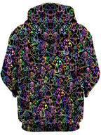 Psychedelic Shrooms Unisex Zip-Up Hoodie Sartoris Art Epic Hoodie