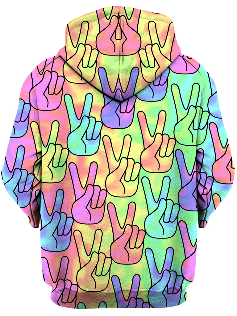 Trippy Peace Signs Unisex Zip-Up Hoodie