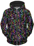 Psychedelic Shrooms Unisex Zip-Up Hoodie Sartoris Art Epic Hoodie