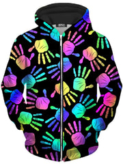 Rave Hands Unisex Zip-Up Hoodie