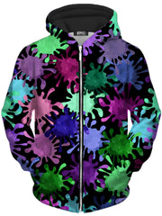 Tripadelic Splatter Unisex Zip-Up Hoodie