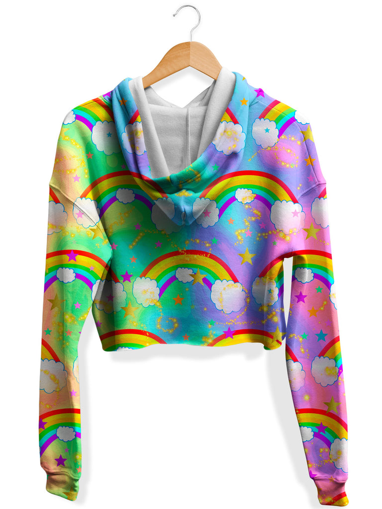 Dreaming of Rainbows Fleece Crop Hoodie