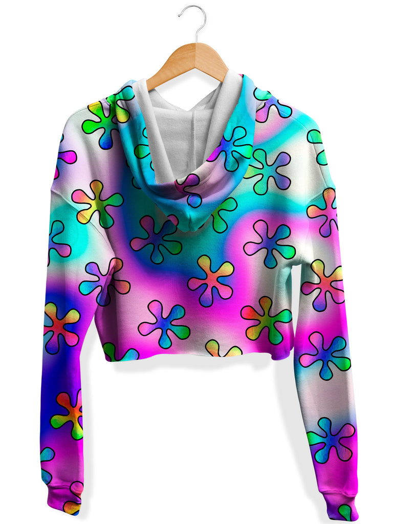 Groovy Trip Fleece Crop Hoodie