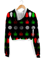 Happy Holidaze Fleece Crop Hoodie