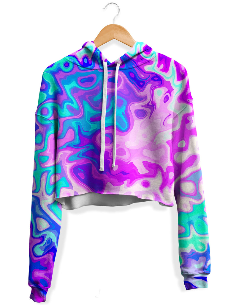 Sartoris Art - Catch The Wave Fleece Crop Hoodie