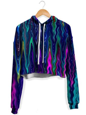 Sartoris Art - Cosmic Vibrations Fleece Crop Hoodie