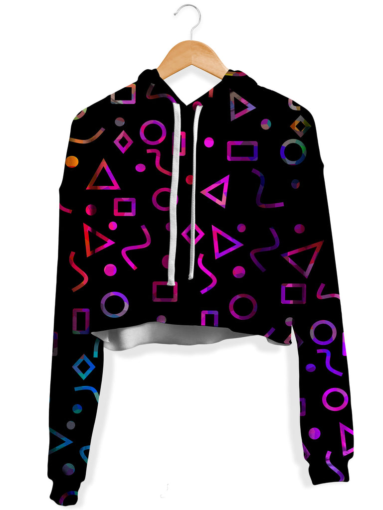 Sartoris Art - Modern Shapes Fleece Crop Hoodie