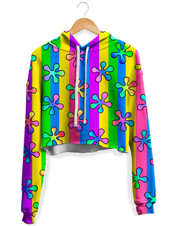 Sartoris Art - Psychedelic 60s Fleece Crop Hoodie