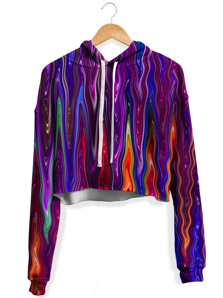 Sartoris Art - Trippy Vibes Fleece Crop Hoodie