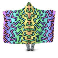 80s Rainbow Hooded Blanket Sartoris Art Epic Hoodie