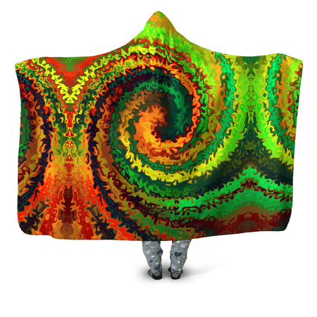 Sartoris Art - Abstract Rotation Hooded Blanket