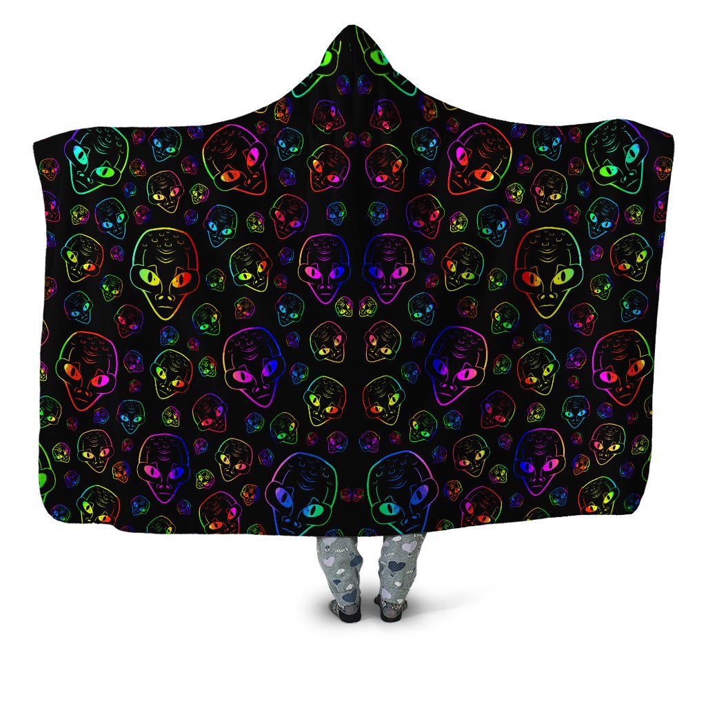 Alien Invasion Hooded Blanket Sartoris Art Epic Hoodie