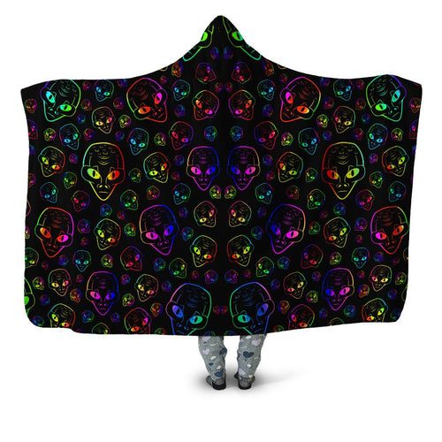 Alien Invasion Hooded Blanket Sartoris Art Epic Hoodie