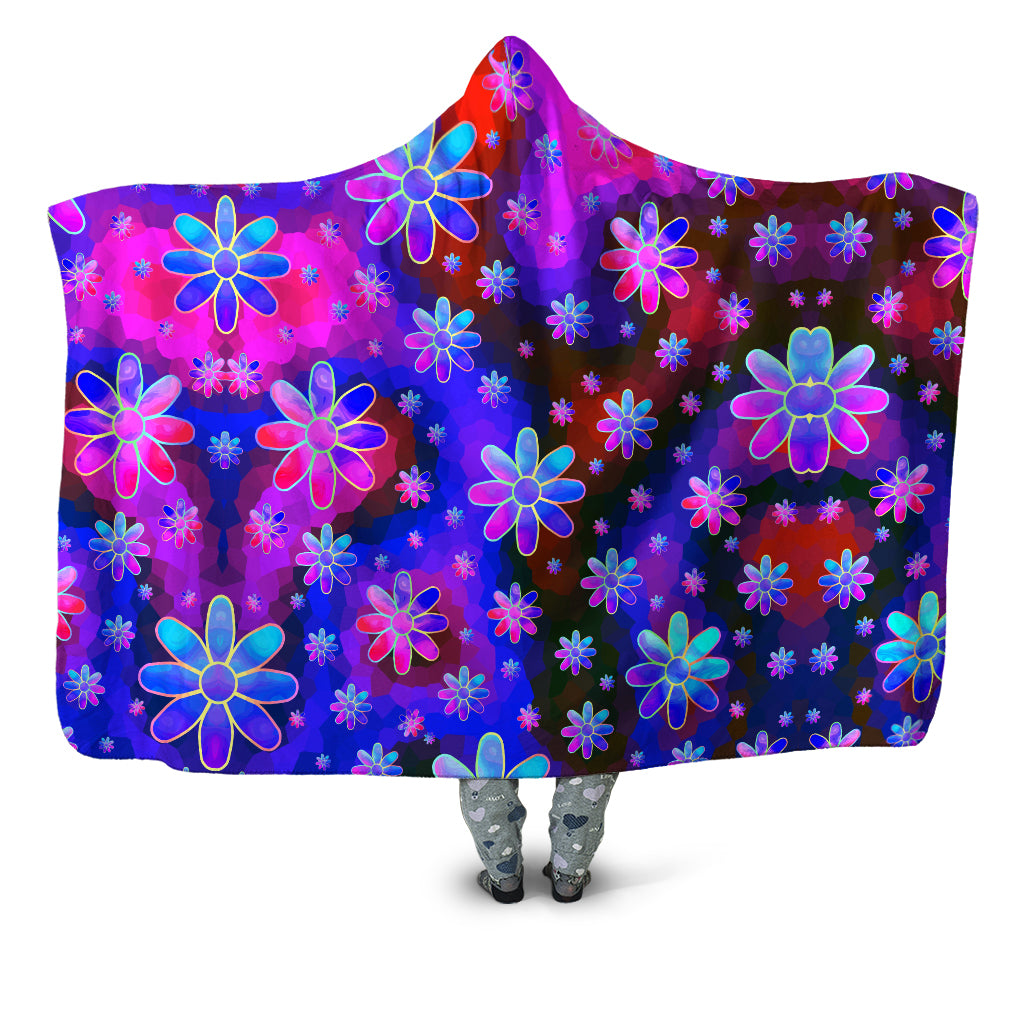 Floral Fantasy Abstract Hooded Blanket Sartoris Art Epic Hoodie