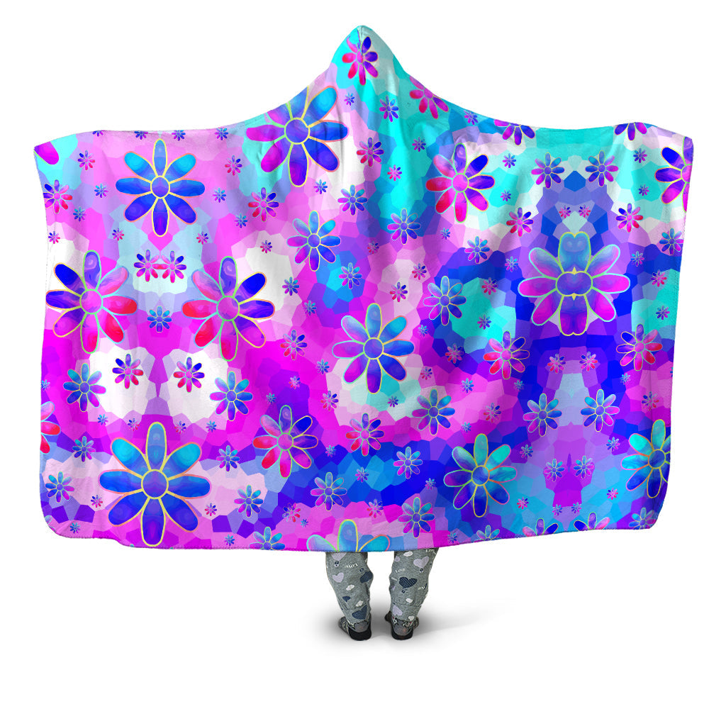 Flower Power Journey Hooded Blanket Sartoris Art Epic Hoodie