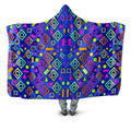 Geometric On Blue Hooded Blanket Sartoris Art Epic Hoodie
