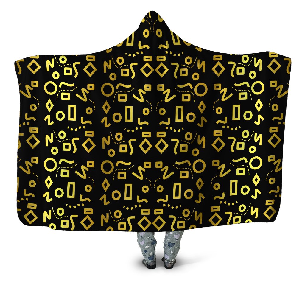 Gold Mod Glam Hooded Blanket Sartoris Art Epic Hoodie