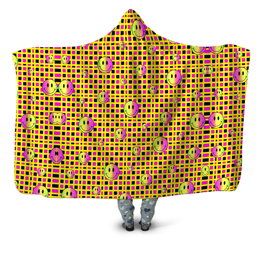 Happy Plaid Hooded Blanket Sartoris Art Epic Hoodie