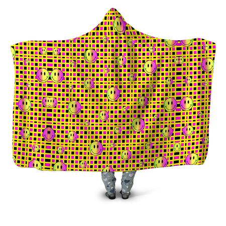 Sartoris Art - Happy Plaid Hooded Blanket