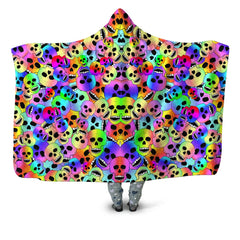 Happy Skulls Hooded Blanket