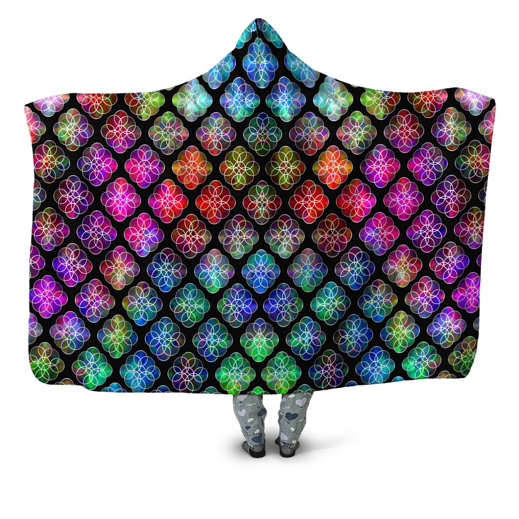Rings of Color Pattern Hooded Blanket Sartoris Art Epic Hoodie