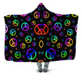 Signs of Peace Hooded Blanket Sartoris Art Epic Hoodie