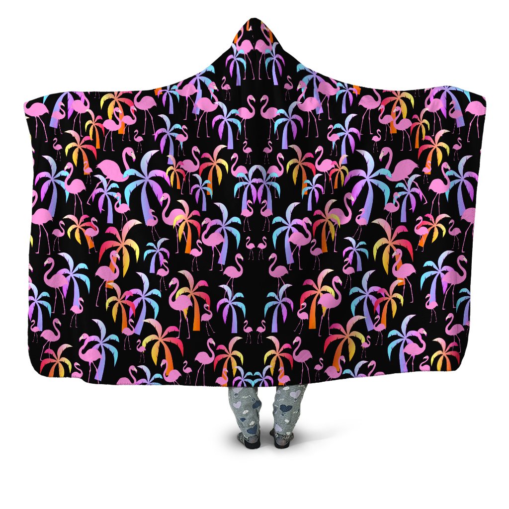 Sartoris Art - Tropical Palm Trees Hooded Blanket