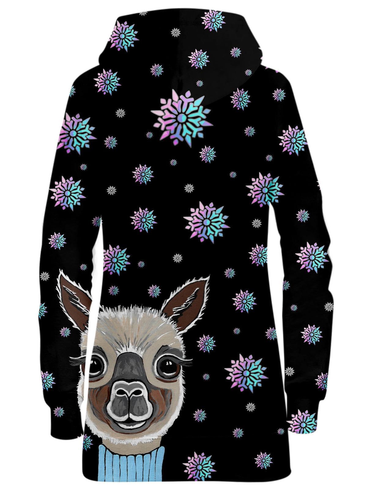 Alpaca Christmas Hoodie Dress Sartoris Art Epic Hoodie