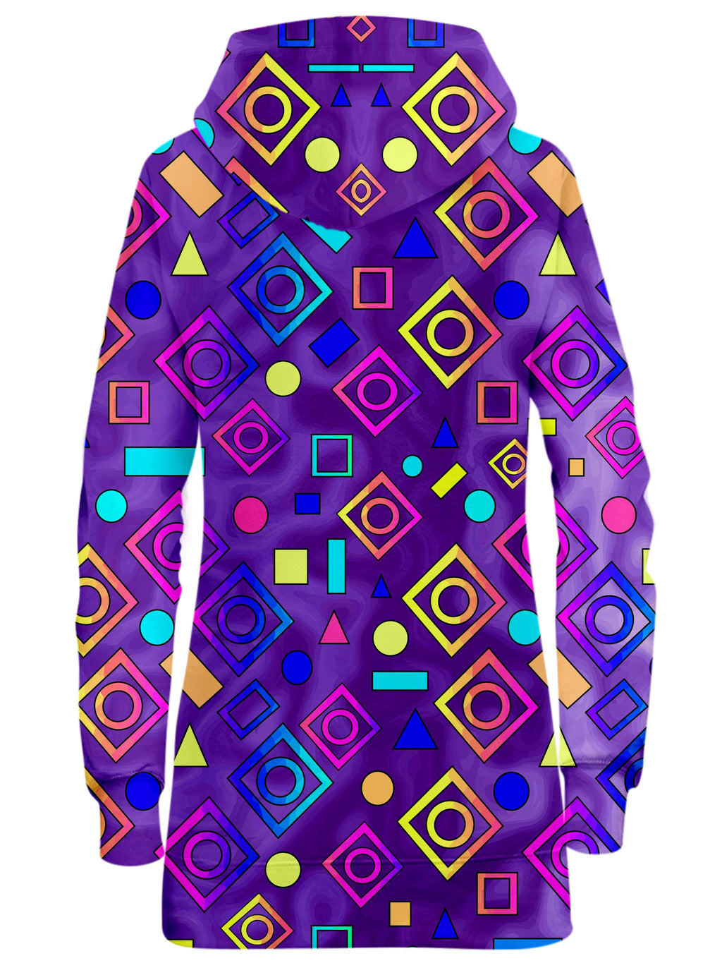Geometric On Purple Hoodie Dress Sartoris Art Epic Hoodie