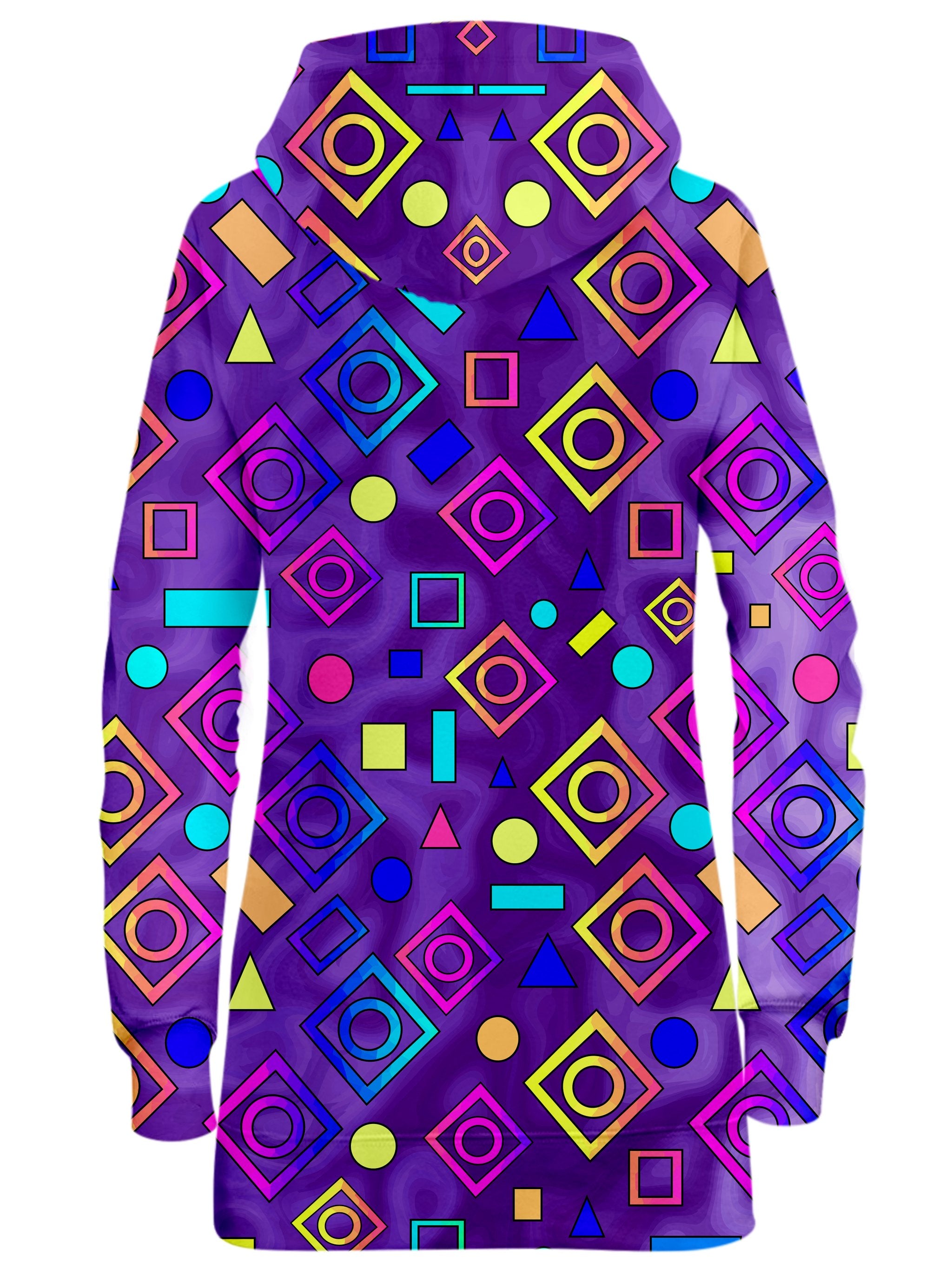 Geometric On Purple Hoodie Dress Sartoris Art Epic Hoodie